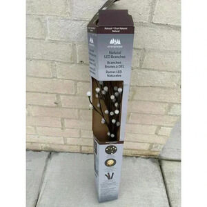 Evergreen 32” LED Bubble Lights Décor Natural Branches, Brown, 2 Pack Open Box